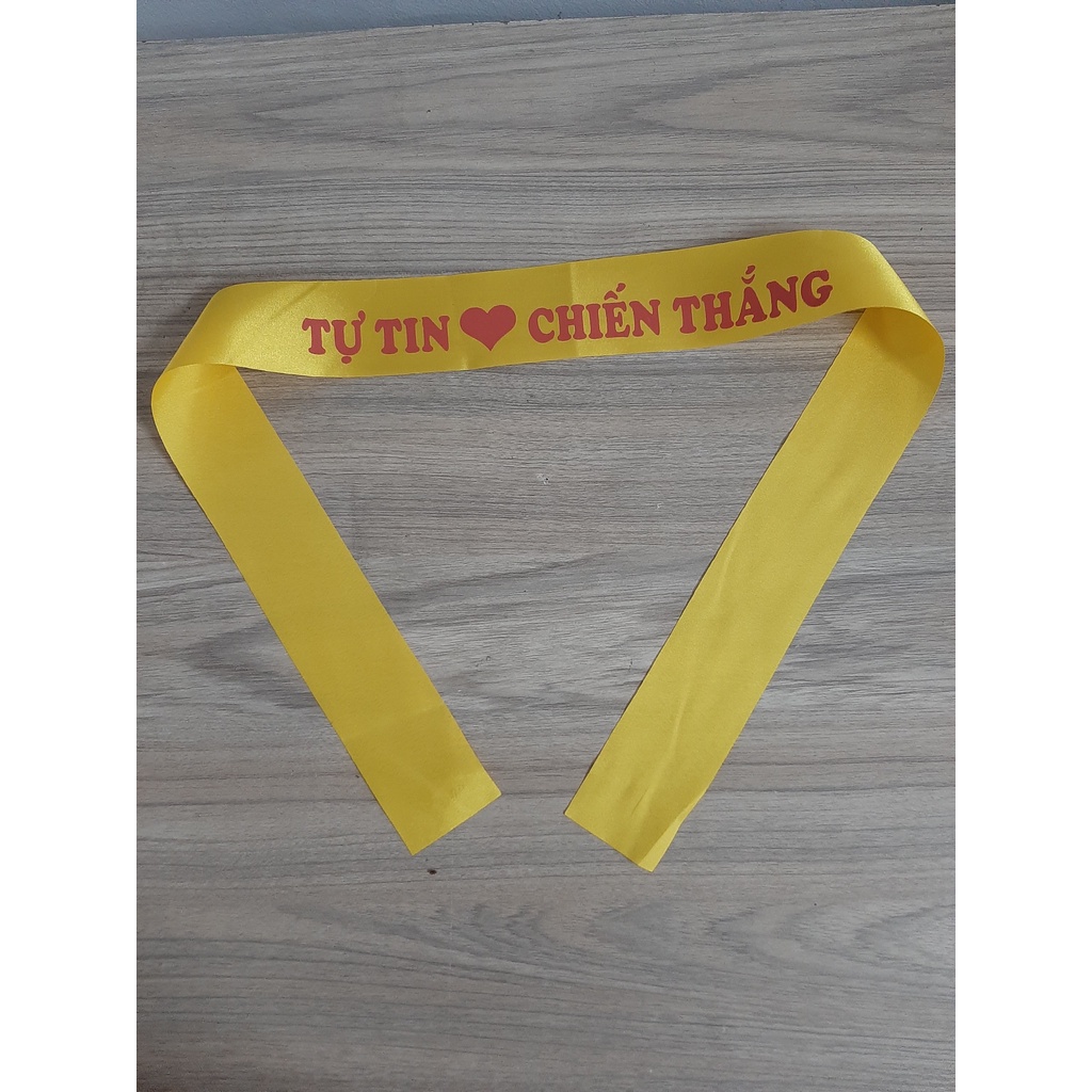 Băng đô cột đầu khẩu hiệu TỰ TIN CHIẾN THẮNG
