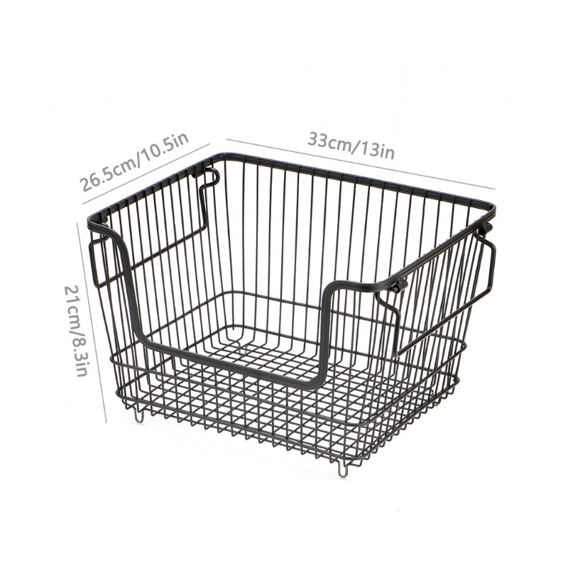 Rổ Đựng Trái Cây Bằng Kim Loại Màu Đen