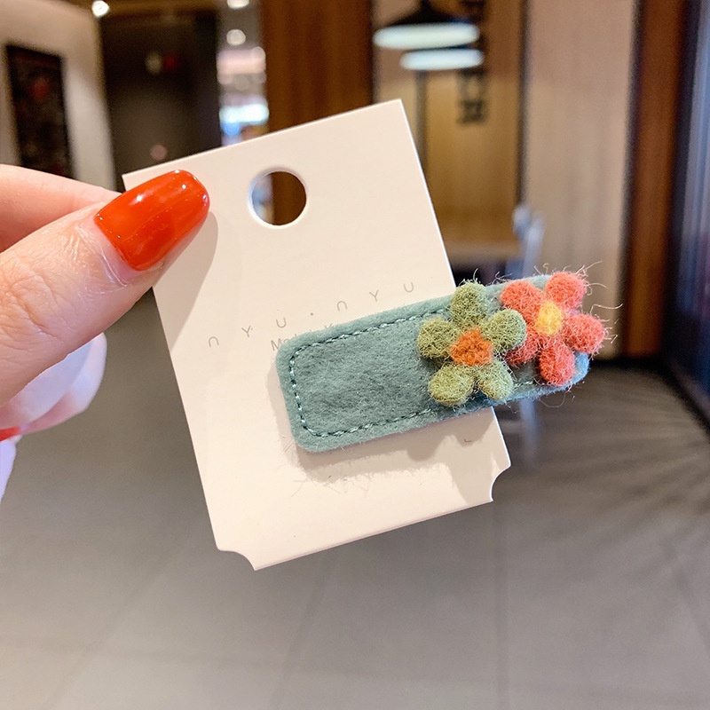 Kẹp Tóc Lông Nhung Kiểu Hoạt Hình Đáng Yêu Thời Trang Hàn Quốc