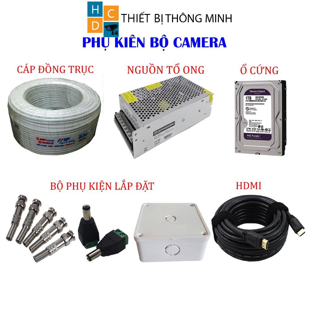 Bộ camera Hikvision 1/2/3/4 mắt 5mp chính hãng tích hợp mic thu âm chất lượng 2K+ đầy đủ phụ kiện