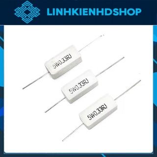 Bộ 5 điện trở sứ 5w 5% các loại 0.1r-100k