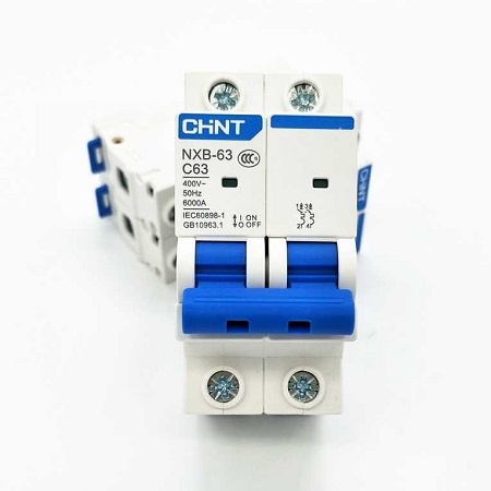 MCB Chint NXB-63 2P 63A 6KA|Aptomat tép (MCB) 2 pha 63A 6kA