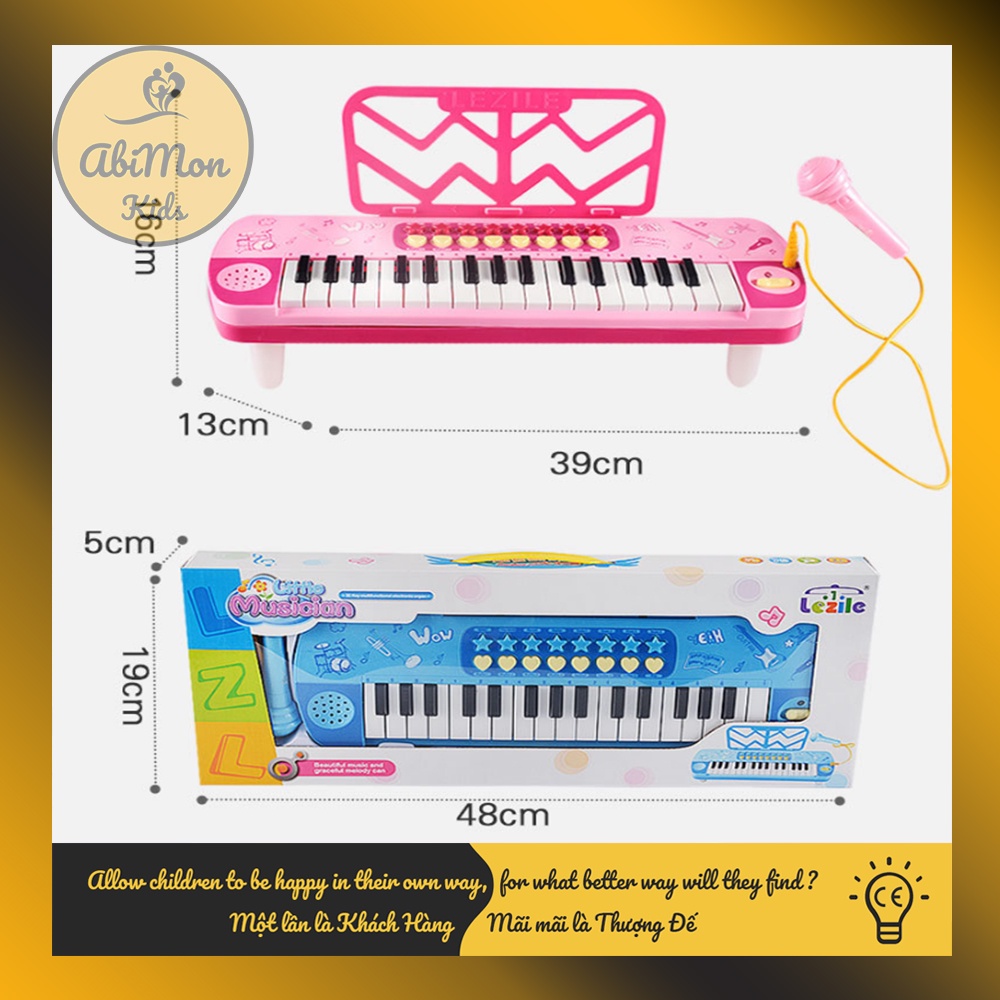 Đồ Chơi Đàn Piano Cho Bé Kèm Mic (loại to - có nhạc) ☘️ Montessori cao cấp ✨ (Đồ chơi Giáo Dục - An toàn - Thông minh)