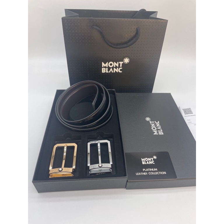 Hàng Có Sẵn! Mont BLANC Thắt Lưng Da Bò Chất Lượng Cao Thời Trang Cho Nam Nữ