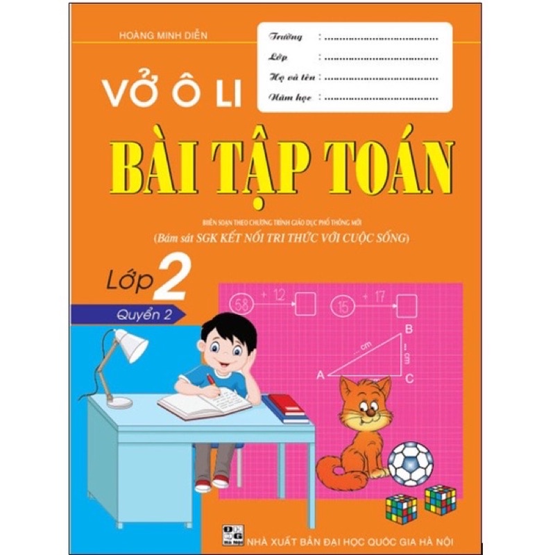 Sách - Vở Ô Li Bài Tập Toán Lớp 2 (Quyển 2) - Bám Sát SGK Kết Nối Tri Thức Với Cuộc Sống