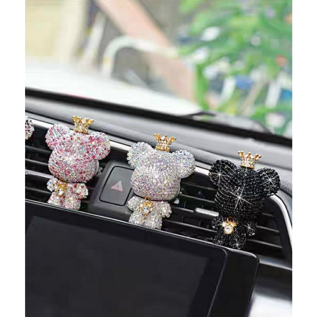 Nước hoa, sáp thơm cài cửa gió điều hoà ô tô hình gấu cute