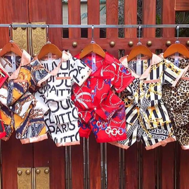 Bộ bijama lụa 3D cho cả bé trai và bé gái