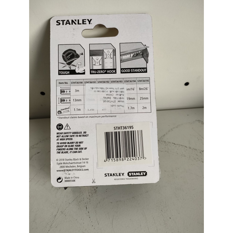 Thước cuộn thép Stanley STHT36194 - STHT36195 - Hàng chính hãng