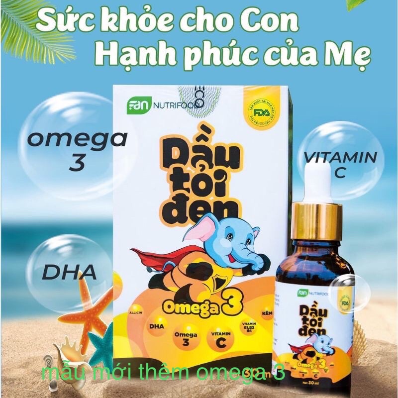 Dầu tỏi đen omaga3 Faneco 30 ml ( mẫu mới)