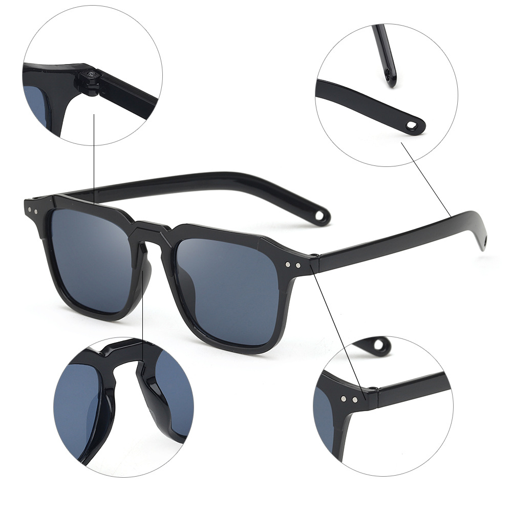 Kính mát gọng vuông chống tia UV400 thời trang dành cho nam và nữ YKD