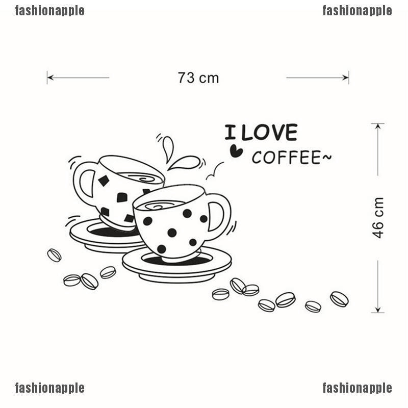 Decal Dán Tường I Love Coffee