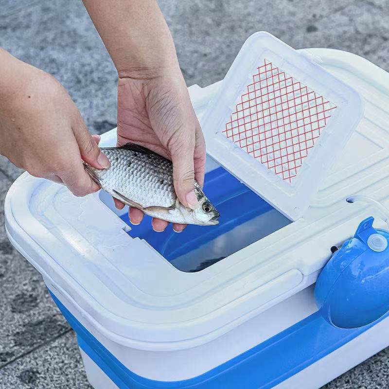 Thùng Đựng Cá PE gấp gọn tiện lợi cao cấp có nắp đạy