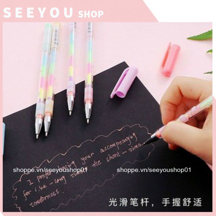 Set 6 Bút Ghi Chú Cầu Vồng 6 màu , bút dạ quang Highlighter Highligh