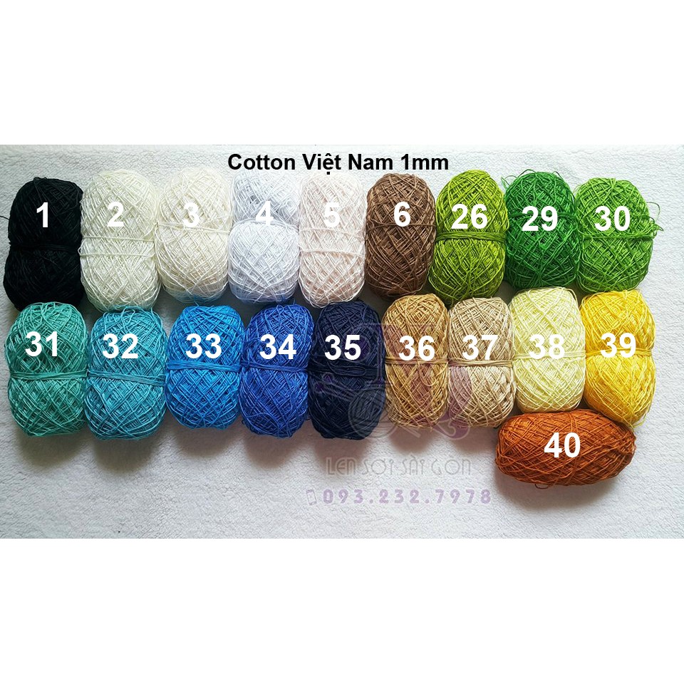 Bảng màu 3 Cotton Việt Nam 1mm