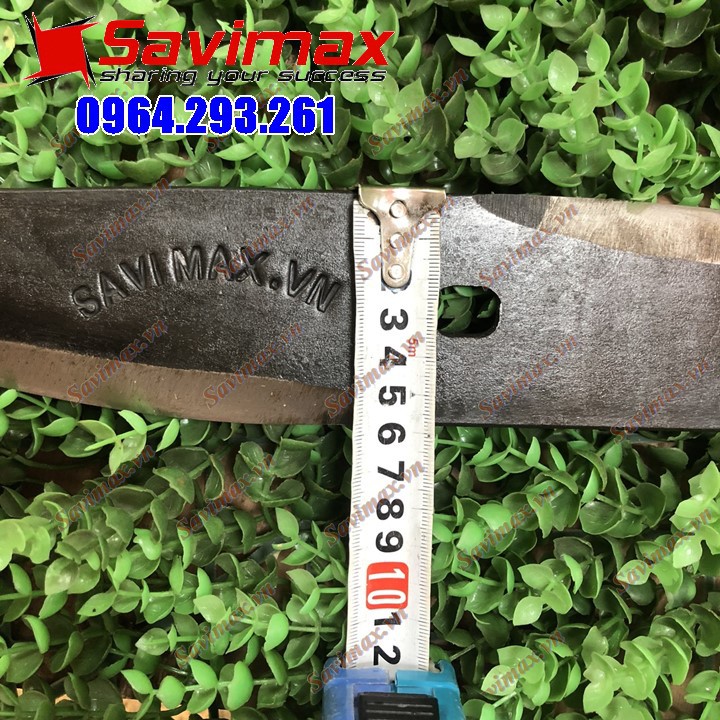 Lưỡi dao lắp máy băm cỏ, băm chuối được rèn từ thép nhíp ô tô cao cấp chính hãng khắc chữ Savimax