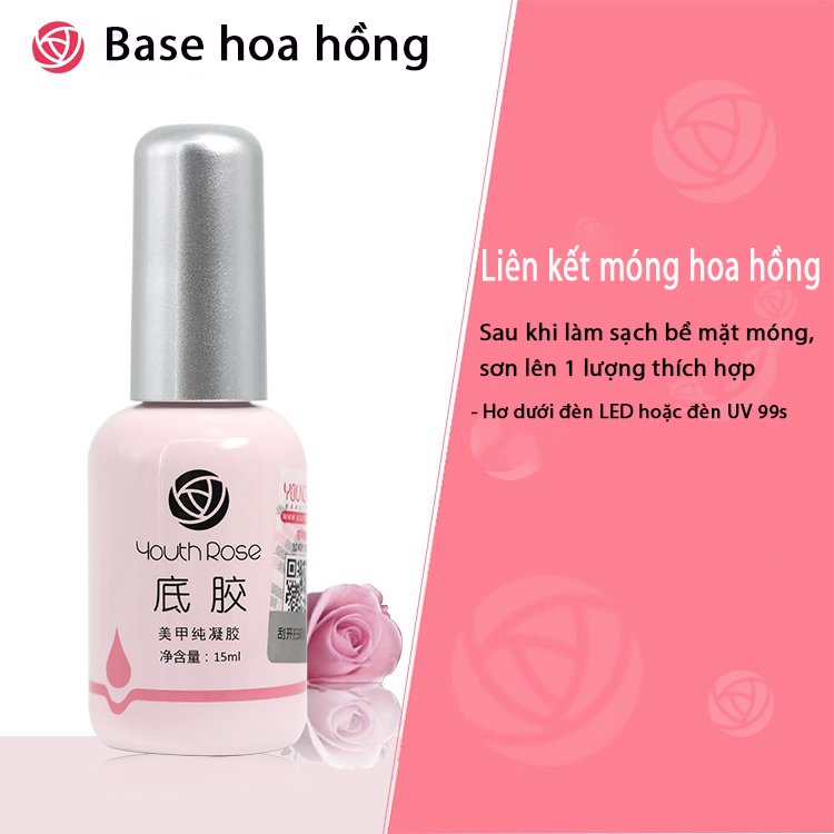 Base hoa hồng liên kết móng 15ml