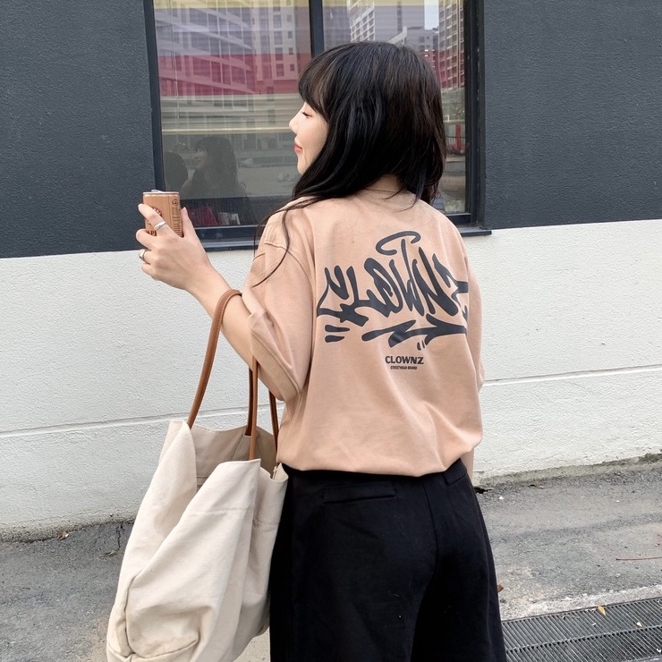 Áo thun polo nam nữ tay lỡ local brand Clownz Graffiti unisex form rộng, cổ bẻ