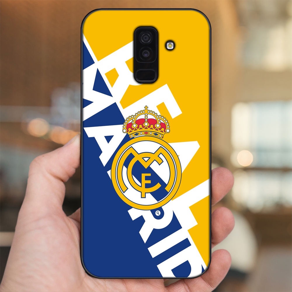 Ốp lưng Samsung A6 Plus viền đen in hình Real Madrid