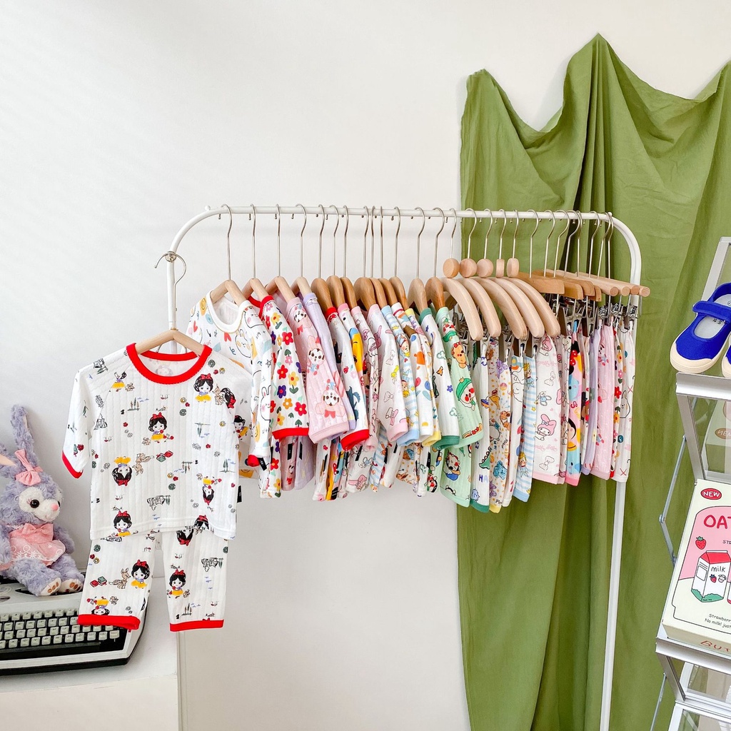 Bộ Đồ Ngủ 2 Món Bằng Cotton Thời Trang Xuân Hè Cho Trẻ Em