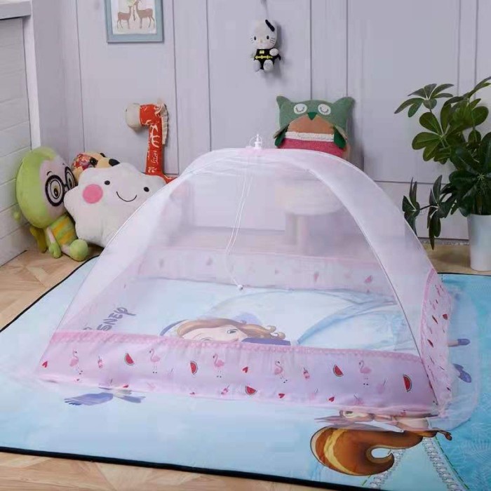 Mùng Lưới Chống Muỗi Cỡ Lớn Màu Hồng 80x120 Cho Bé