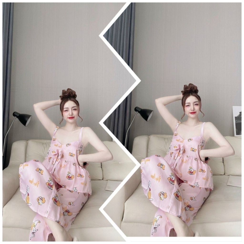 Đồ ngủ nữ ❣️FREE SHIP❣️Đồ ngủ sexy Lụa Latin cao cấp mềm mại xinh xắn &lt; 60KG