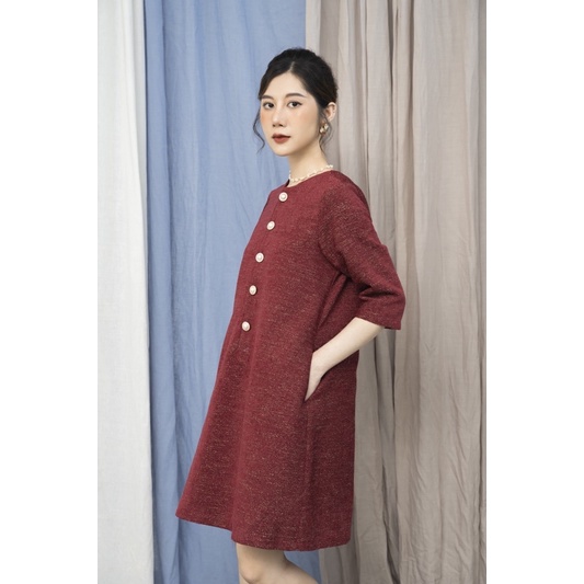 Váy Dạ Tweed Ánh Nhũ Cao Cấp, Dáng Suông A Dễ Mặc Phù Hợp Với Tất Cả Mọi người | BigBuy360 - bigbuy360.vn