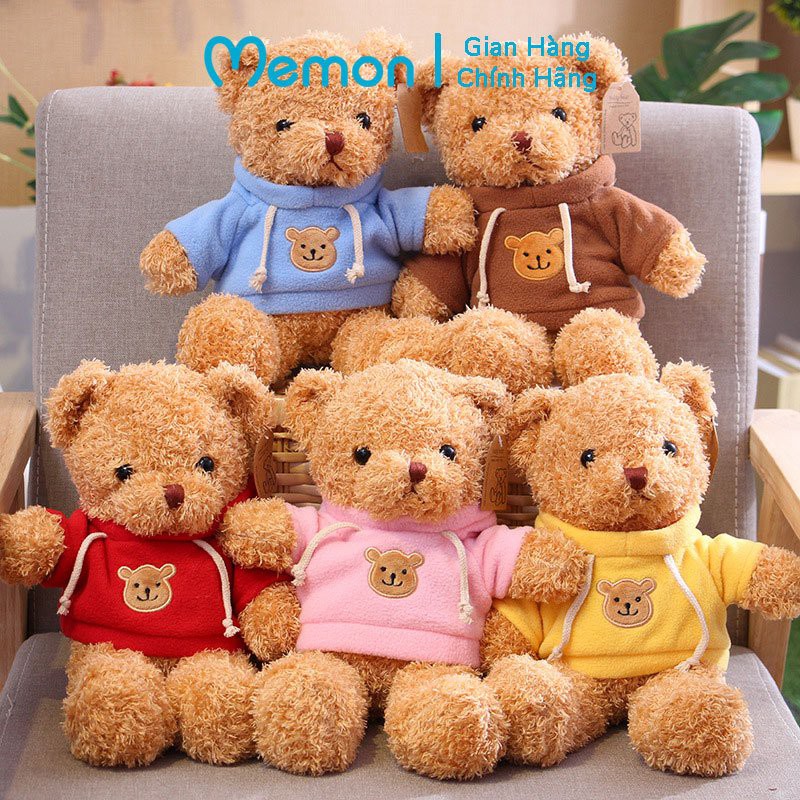 Gấu Bông Teddy Mini Áo Mũ Cao Cấp Memon