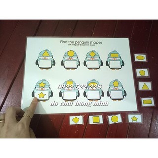 Học liệu cho bé – matching các dạng hình học cơ bản
