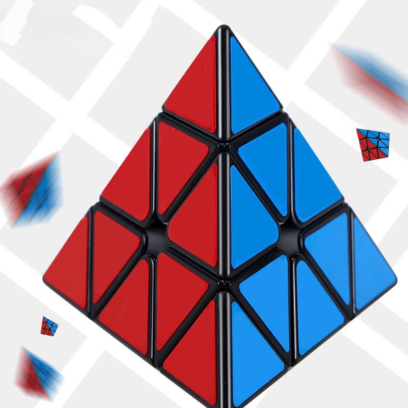 Rubik MoYu Meilong Pyraminx Viền Đen MYKTTĐ rubik Kim Tự Tháp 3 Tầng Cực Đẹp