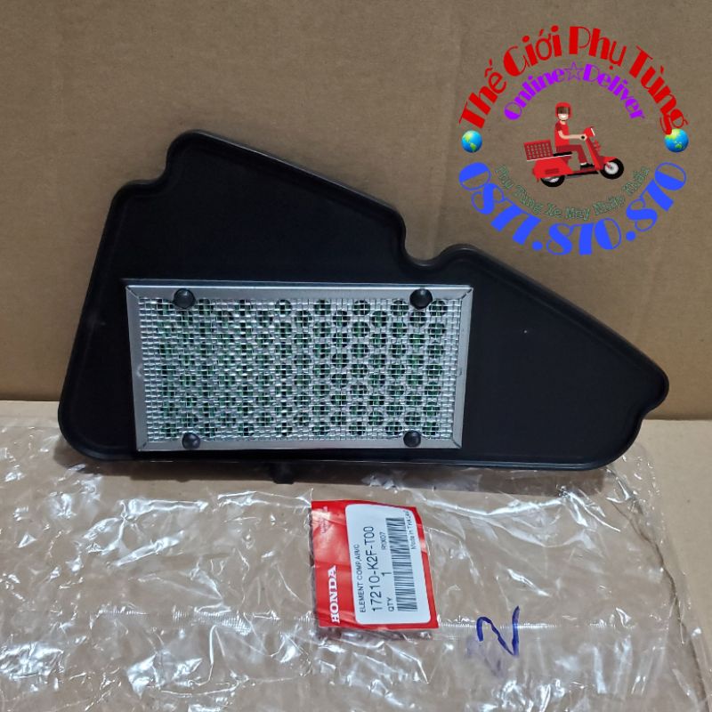 Lọc gió Scoopy 2021, Genio Zin chính hãng Honda Thái Lan - 17210-K2F-T00