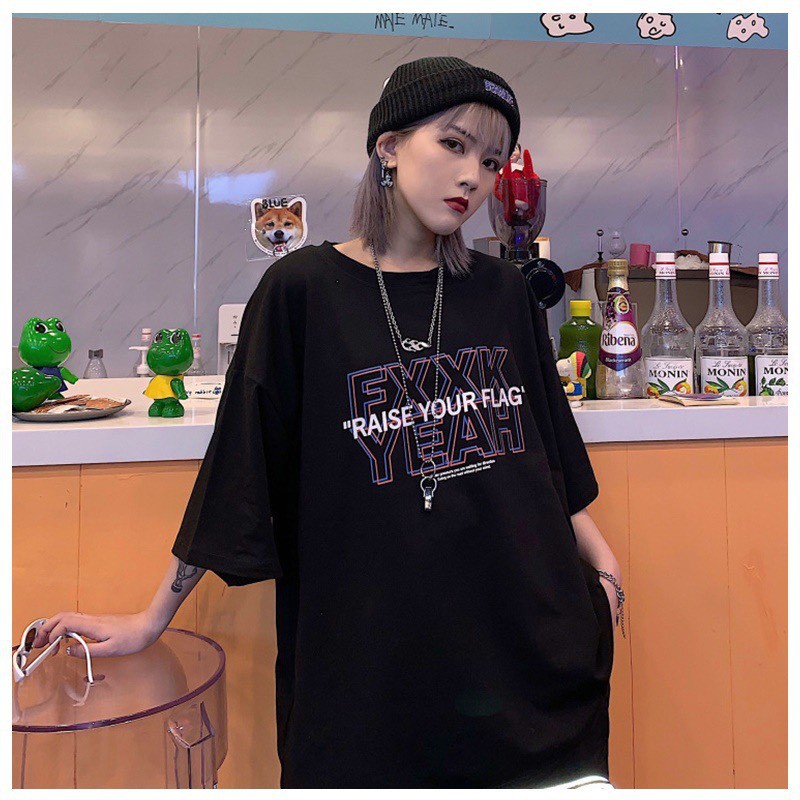 Áo thun nữ  tay lỡ Unisex EXXK, áo phông form rộng phong cách ulzzang hàn quốc JASHOP