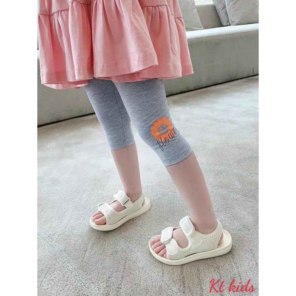 Lyvyshop - (Cotton SG chính phẩm) Quần legging lửng siêu dễ thương cho bé 09-23kg