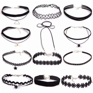 Set 12 vòng cổ choker tatoo ảnh thật cuối