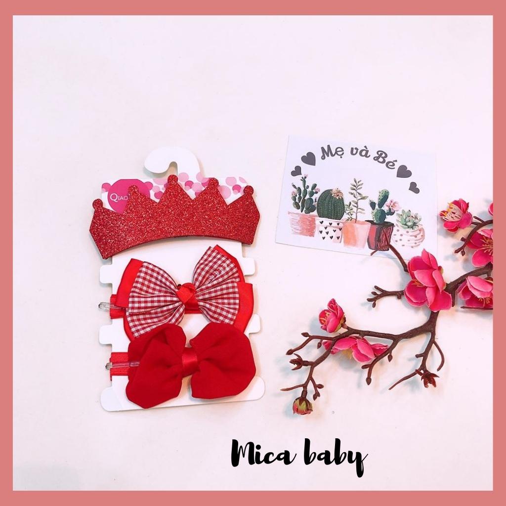 Set 3 băng đô cho bé voan 4 mẫu đáng yêu cho bé BD58 Mica baby