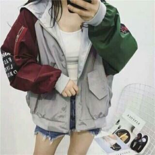 Áo khoác dù phối tay 2 màu