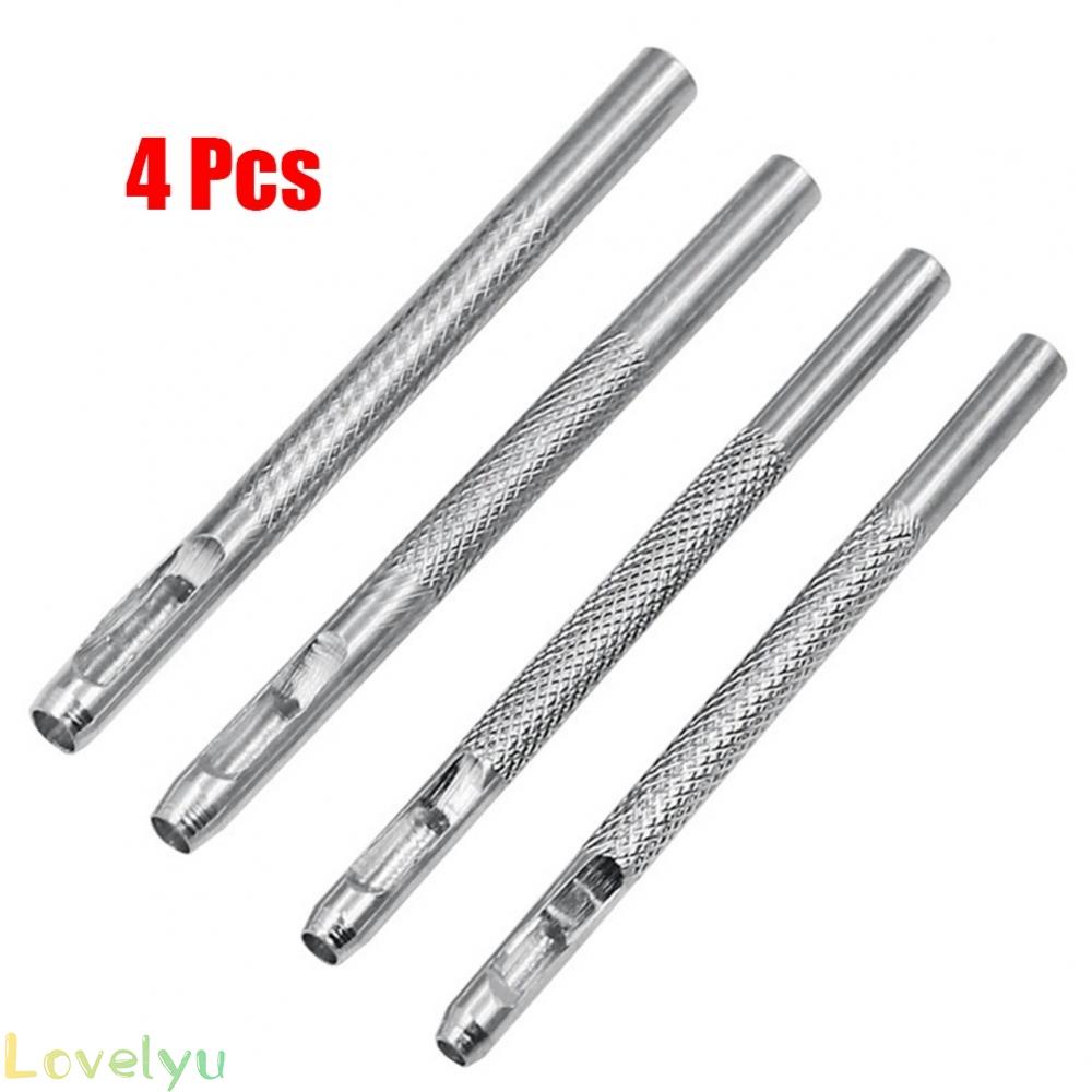 ◀READY▶4Pcs/Lot Leather Round Shape Hole Punch Kit Belt Watch Band Hollow DIY Tools# Good Quality