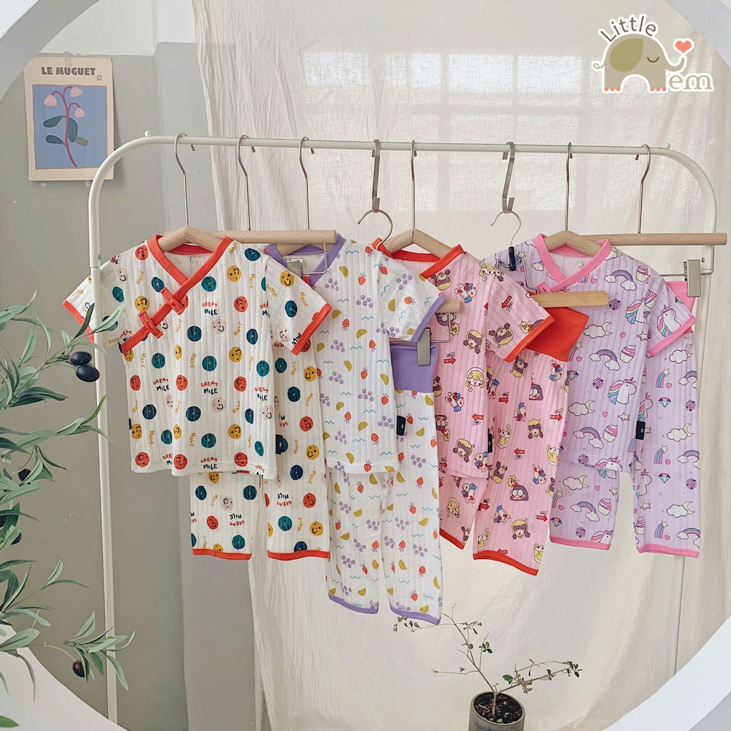 Bộ đồ bé trai/ bé gái cotton xuất Nhật _ Pijama