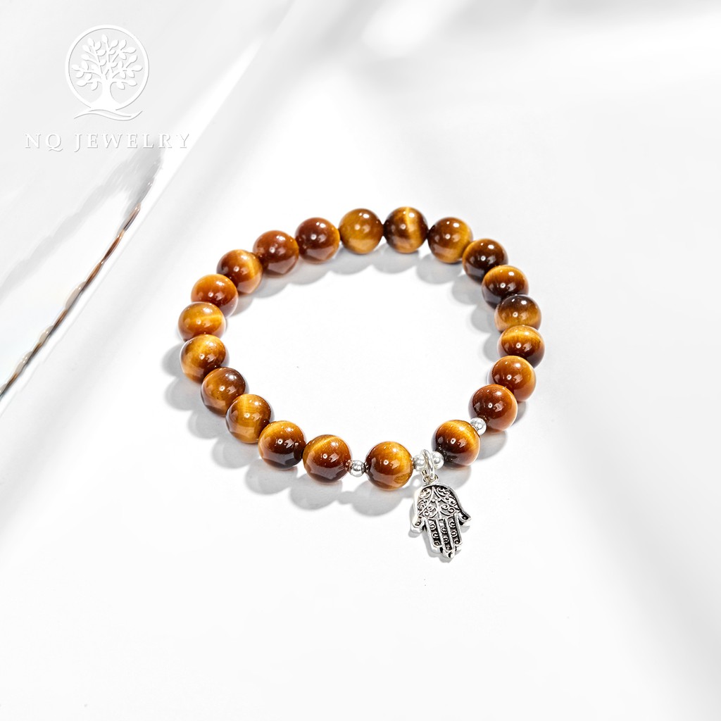 Vòng tay phối charm bàn tay hamsa - NQ Jewelry