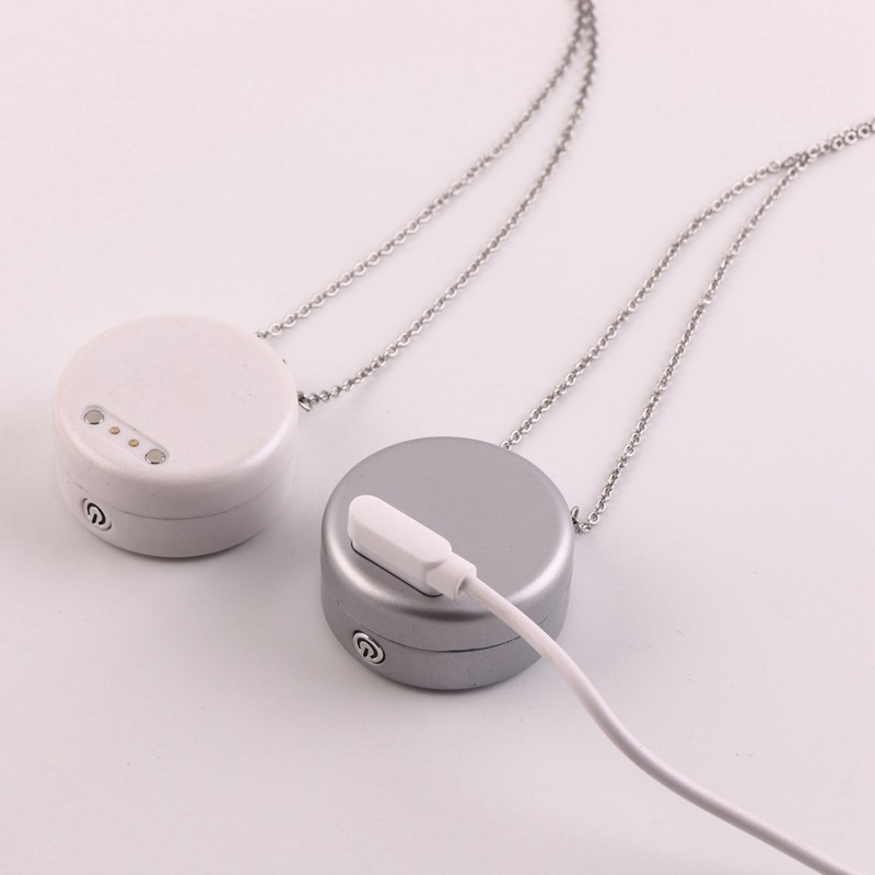 High Quality Air Freshener Necklace Negative Ion USB Neck Home Car 5V 25Db Gray