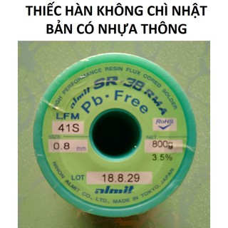 Thiếc Hàn Không Chì Solder Nhật Bản có nhựa thông đảm bảo chất lượng cho mối hàn đẹp mịn sáng