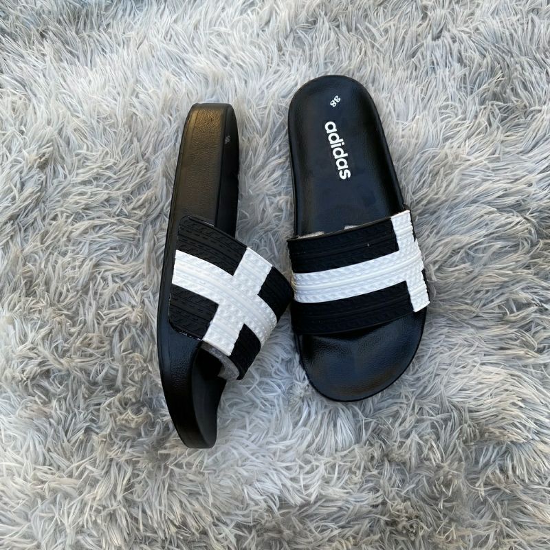 🔥HÀNG SIÊU CẤP🔥Dép nam 3 sọc, Dép nam nữ quai ngang unisex đế đúc chữ sang trọng