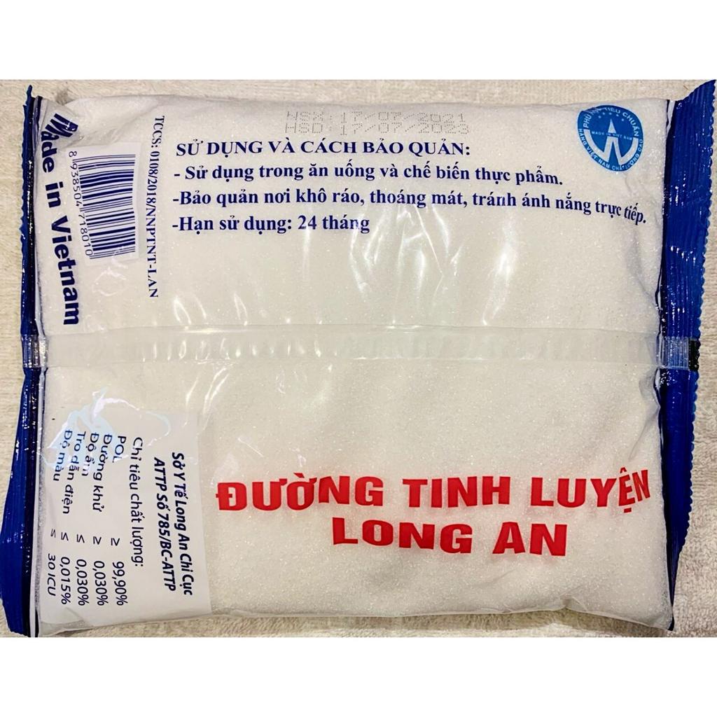 Đường tinh luyện Long An, gói 1kg, đường cát trắng