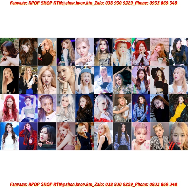 SÉT CARD BO GÓC ROSÉ BLACK PINK