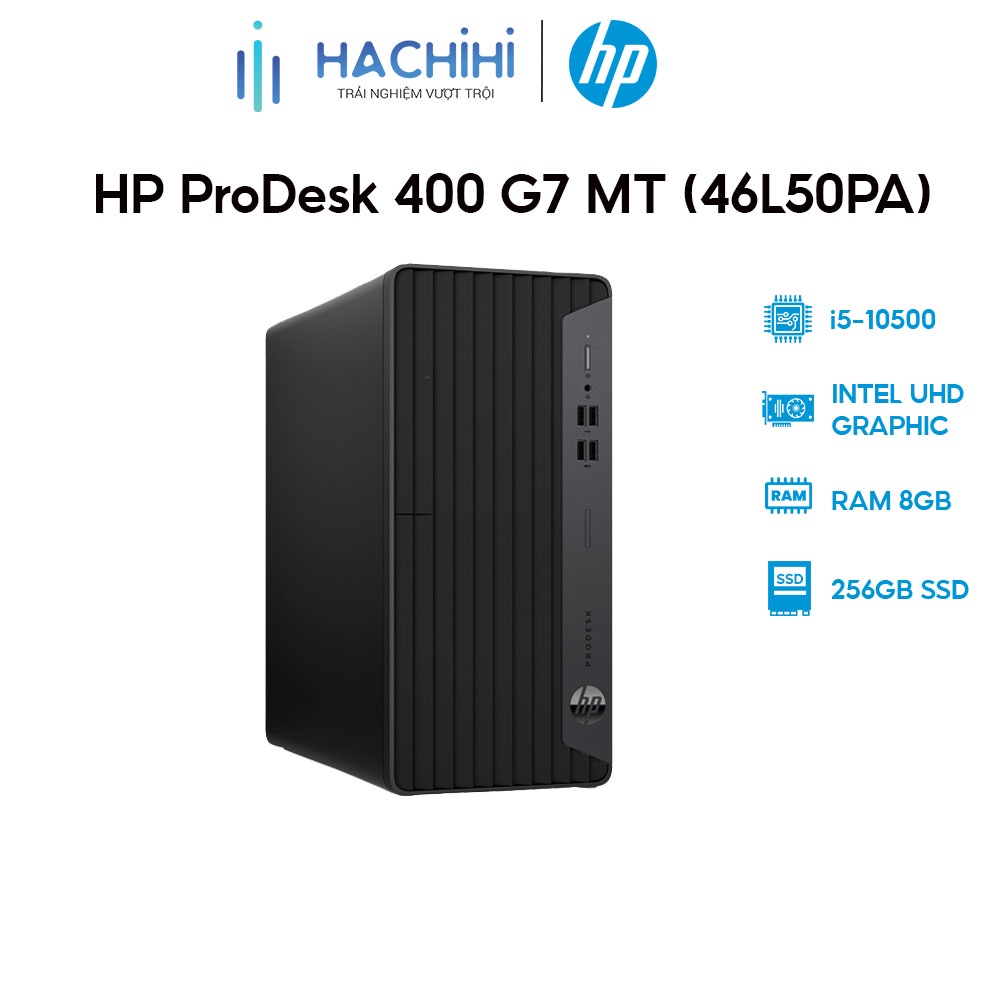 [Mã ELMALL1TR giảm 5% đơn 3TR] PC HP ProDesk 400 G7 MT 46L50PA i5-10500 | 8GB | 256GB | UHD Graphics 630 | No DVD | W10