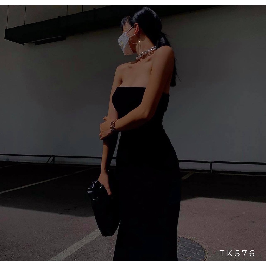 Đầm thun dáng ôm dài cúp ngực đuôi cá Emilyshop ulzzang