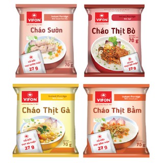 CHÁO VIFON - CHÁO THỊT BÒ - CHÁO SƯỜN - CHÁO THỊT GÀ - CHÁO NẤM 70g