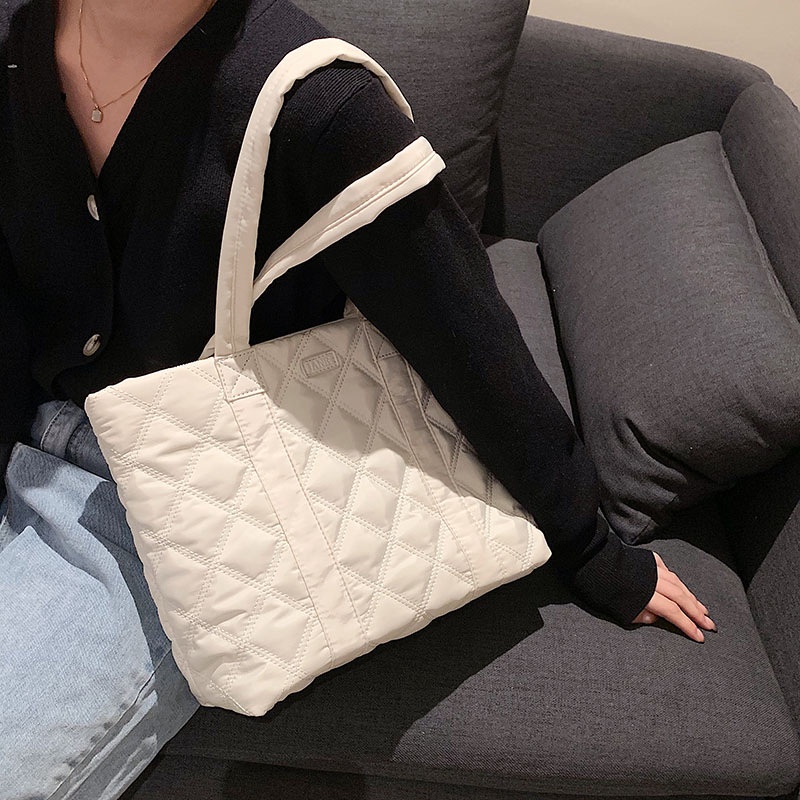 Túi đeo vai IELGY sức chứa lớn màu trơn phong cách Hàn Quốc thời trang đơn giản dành cho nữ