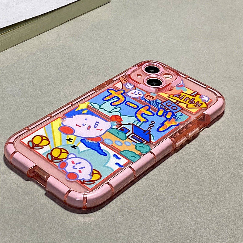 Ốp điện thoại hoạt hình Kirby màu hồng mềm mại chống rơi thích hợp cho Iphone13 XS 11/12pro