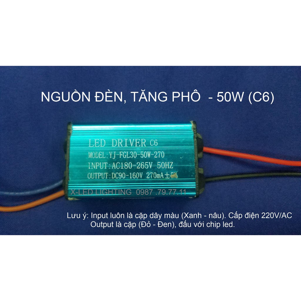 Nguồn, chấn lưu, tăng phô,  đèn lá - đèn đường - đèn pha - 50w