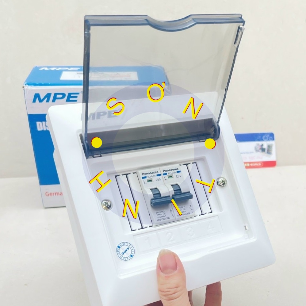 TỦ ĐIỆN ÂM TƯỜNG 4 ĐƯỜNG MPE CHỨA MCB TS-4 (không bao gồm CB)